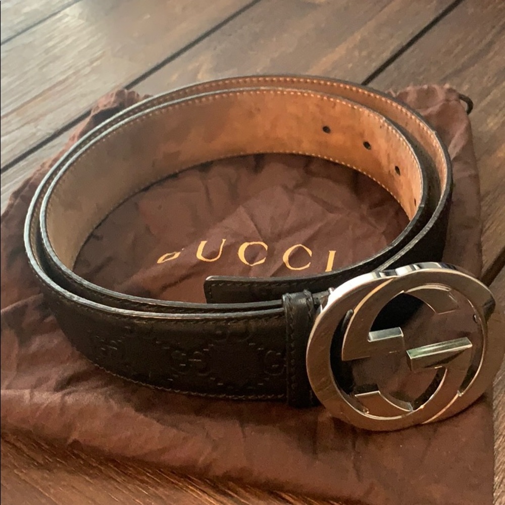 Gucci Signature Belt - men’s - black leather